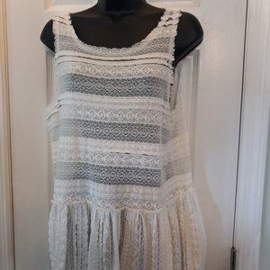 New Price! Free People Lace Peplum Tank, Small